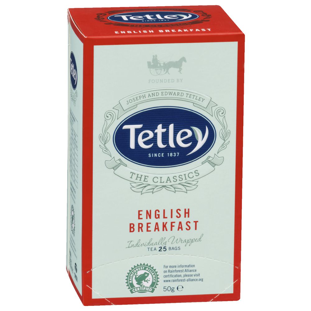 Tetley Classics Foil English Breakfast Tea Bags 25 Pack